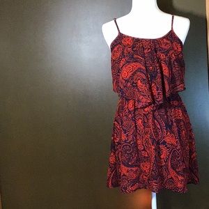 Eyelash Couture Brand, Ladies Small Dress, Navy Blue & Red Paisley!